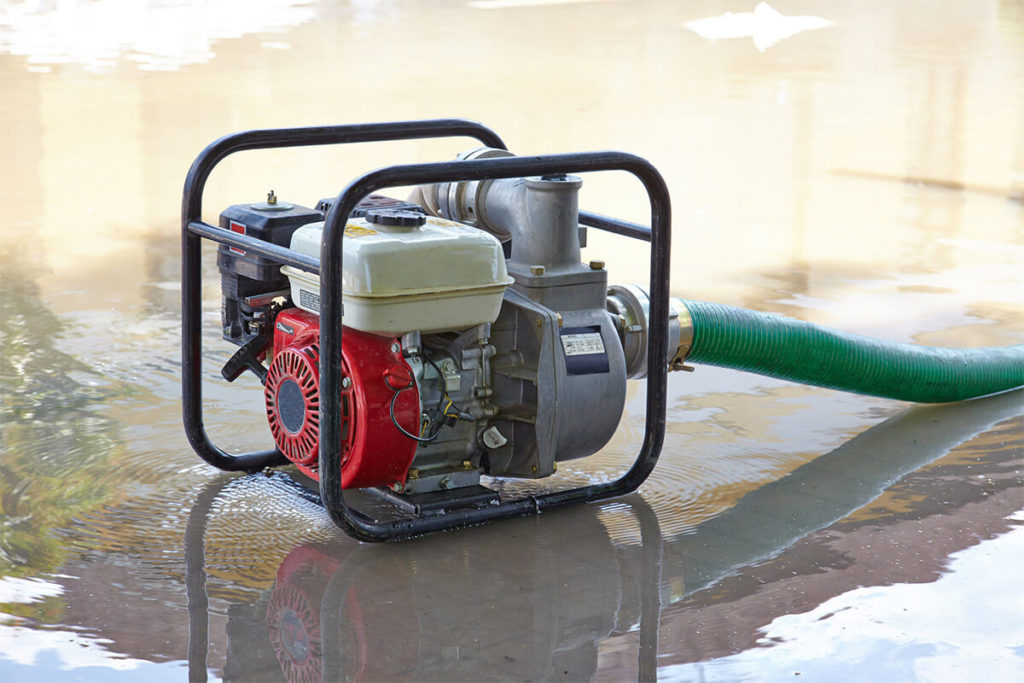 water pump flood
