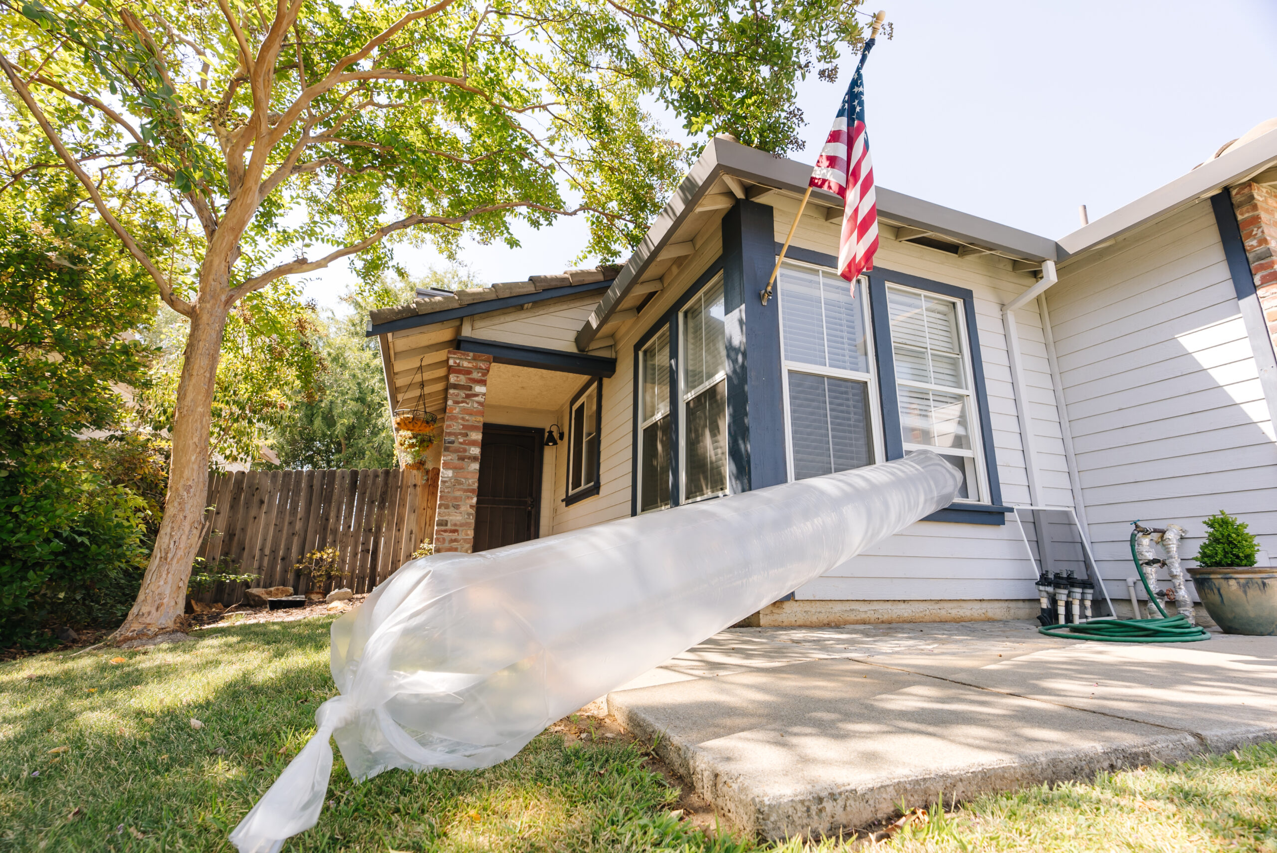 asbestos removal using plastic