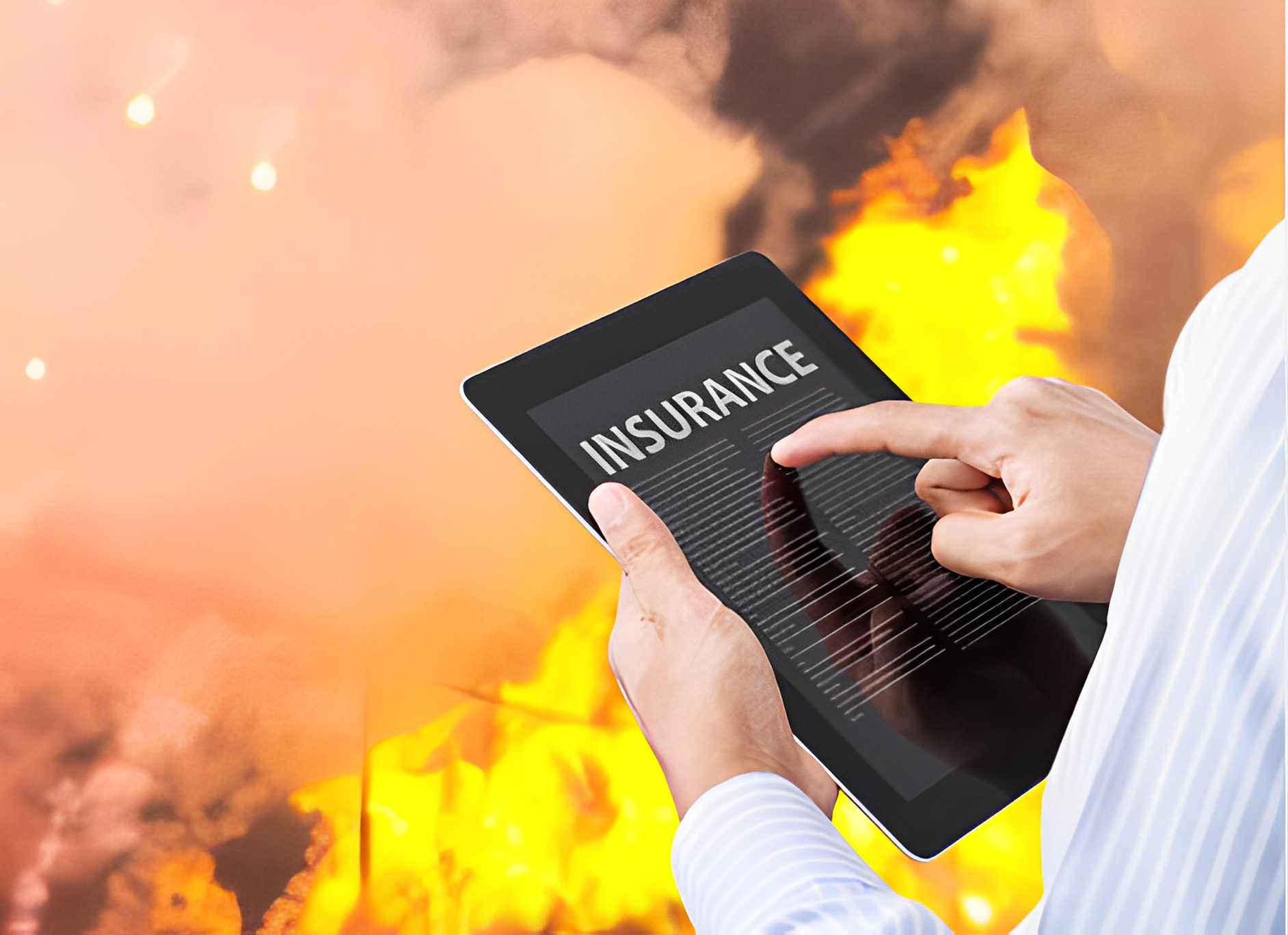 Fire damage restoration professionals assessing property damage.