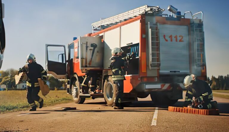 Emergency board up crew arriving after a fire