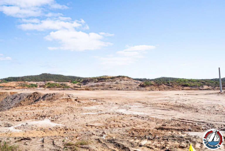 Cleared demolition site ready for construction in California
