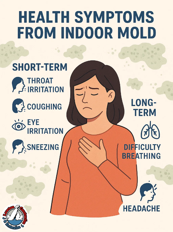 Infographic of health symptoms caused by mold exposure