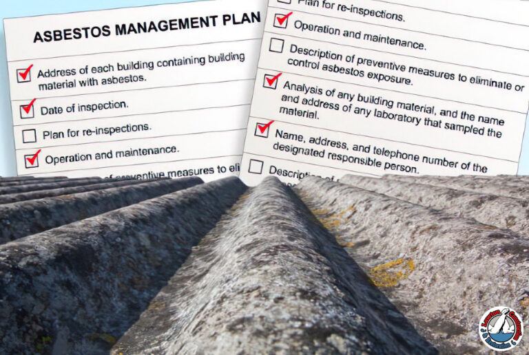 Compliance checklist and legal documents for asbestos clearance