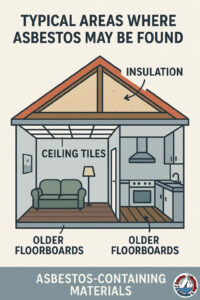 Common asbestos locations in residential buildings
