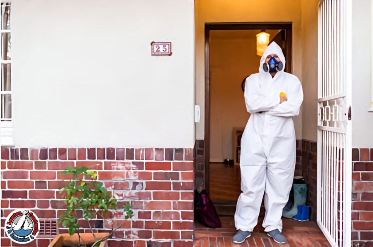 Lead paint removal specialists in protective gear performing safe remediation